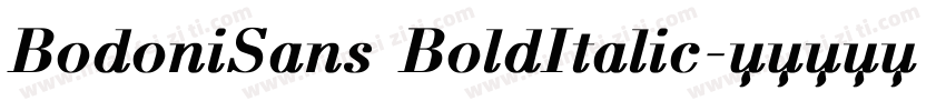 BodoniSans BoldItalic字体转换